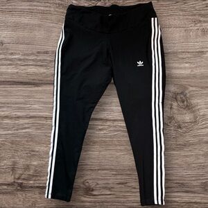 adidas Sweatpant Women's 4XL Black/White Stripe Slim Leg (876)